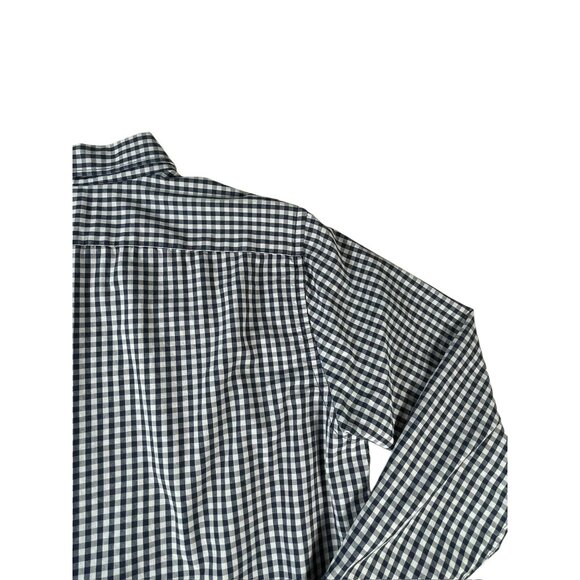 Lucky Brand Button Down Shirt Plaid Blue White Mens Sz L Slim Fit Cotton Classic - Picture 7 of 9